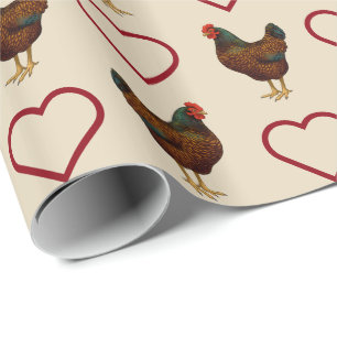 Brown Barnevelt Hen Hühnchen Geschenkpapier