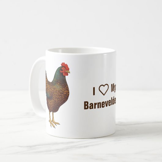 Brown Barnevelt Hen Hühnchen Kaffeetasse (Vorderseite Links)