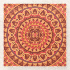 Brown Base Mandala Glasuntersetzer
