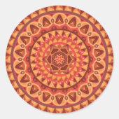 Brown Base Mandala Runder Aufkleber (Vorderseite)