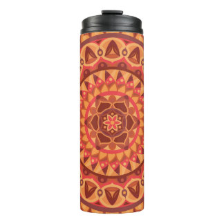Brown Base Mandala Thermosbecher