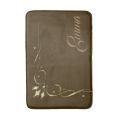Brown Bathroom Bath Mat Badematte (Vorderseite Vertikal)