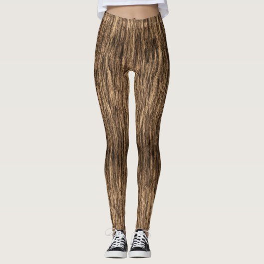 Brown-Baum-Barken-Leggings Leggings (Vorderseite)