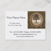 Brown-Baum des Leben-Musters Visitenkarte (Rückseite)