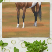 Brown Bay Appaloosa Pferd im Herbst Weide Geschirrtuch (Gefaltet)