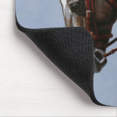 Brown Bay Oldenburg Horse Portrait Mousepad (Ecke)