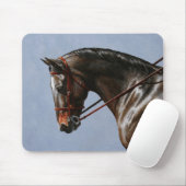 Brown Bay Oldenburg Horse Portrait Mousepad (Mit Mouse)