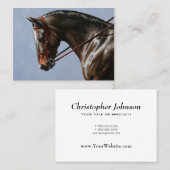 Brown Bay Oldenburg Horse Portrait Visitenkarte (Vorne/Hinten)
