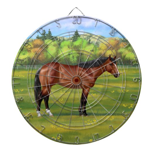 Brown Bay Quarter Horse Dartscheibe (vorne)