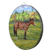 Brown Bay Quarter Horse Dartscheibe (Vorderseite rechts)