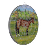Brown Bay Quarter Horse Dartscheibe (Vorderseite Links)
