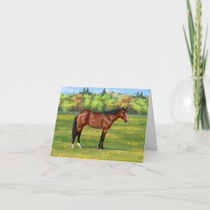 Brown Bay Quarter Horse Feiertagskarte