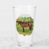 Brown Bay Quarter Horse Glas (Rückseite)