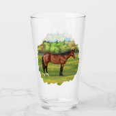 Brown Bay Quarter Horse Glas (Vorderseite)