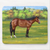 Brown Bay Quarter Horse Mousepad (Vorne)
