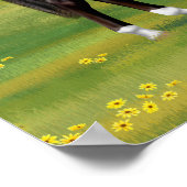 Brown Bay Quarter Horse Poster (Ecke)