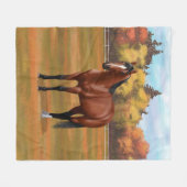 Brown Bay Quarter Horse Stallion Fleecedecke (Vorderseite (Horizontal))