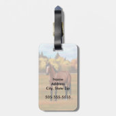 Brown Bay Quarter Horse Stallion Gepäckanhänger (Rückseite vertikal)