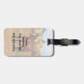 Brown Bay Quarter Horse Stallion Gepäckanhänger (Rückseite horizontal)