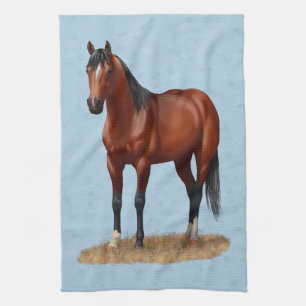 Brown Bay Quarter Horse Stallion Handtuch