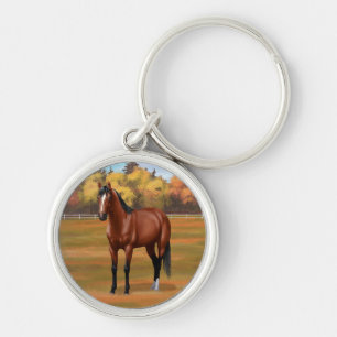 Brown Bay Quarter Horse Stallion Schlüsselanhänger