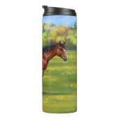 Brown Bay Quarter Horse Thermosbecher (Nach rechts gedreht)