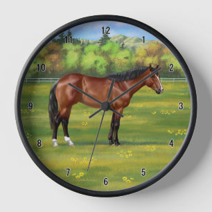 Brown Bay Quarter Horse Uhr