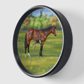 Brown Bay Quarter Horse Uhr (Winkel)