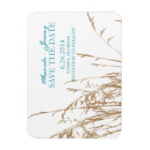 Brown Beach Sea Gras Save the Date Magnet (Vertikal)