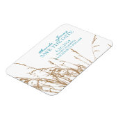 Brown Beach Sea Gras Save the Date Magnet (Linke Seite)