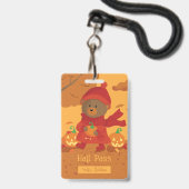 Brown Bear | Abzeichen der Herbststuhlpässe Ausweis (Vorderseite mit Lanyard)