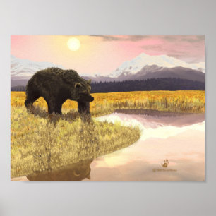 Brown Bear Afternoon Poster