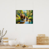 Brown Bear and Baby 1 Poster (Küche)