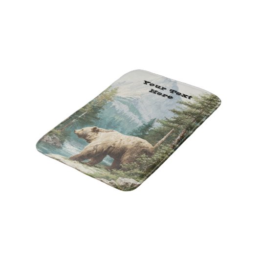 Brown Bear Badematte (Schrägansicht)