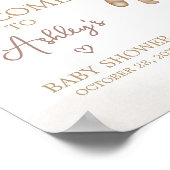 Brown Bear Balloon Baby Dusche Willkommen Poster (Ecke)