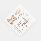 Brown Bear Balloon Baby Shower Serviette (Ecke)