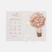 Brown Bear Balloons Baby Blanke Fleece Blanket (Vorderseite (Horizontal))