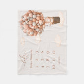 Brown Bear Balloons Baby Blanke Fleece Blanket (Vorderseite)