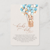 Brown Bear Balloons Baby Books Enclosure Card Begleitkarte (Vorderseite)