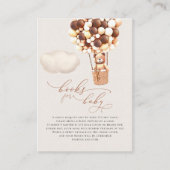Brown Bear Balloons Baby Books Enclosure Card Begleitkarte (Vorderseite)
