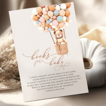 Brown Bear Balloons Baby Books Enclosure Card