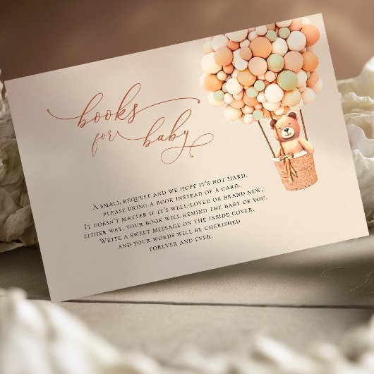 Brown Bear Balloons Baby Books Enclosure Card Begleitkarte