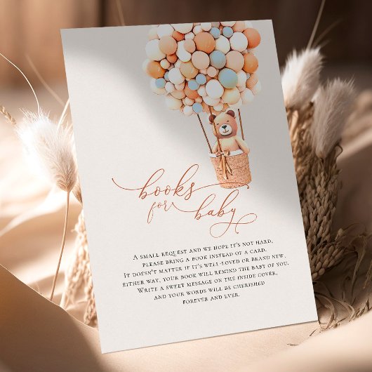 Brown Bear Balloons Baby Books Enclosure Card Begleitkarte