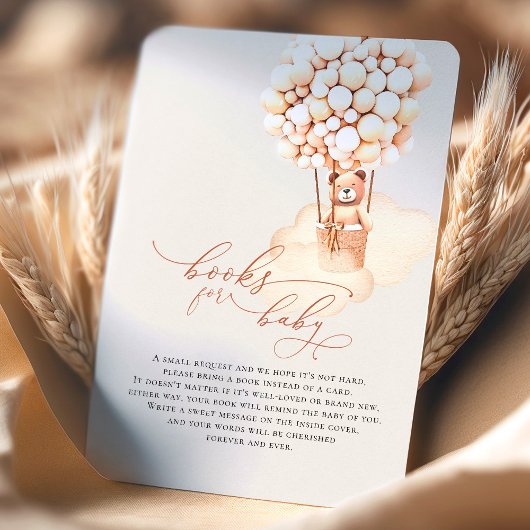 Brown Bear Balloons Baby Books Enclosure Card Begleitkarte