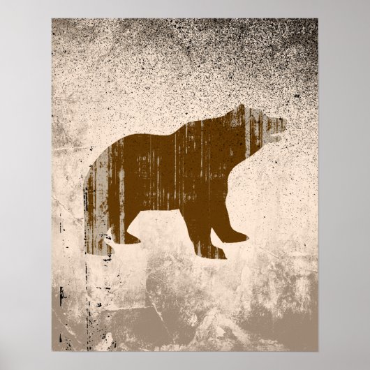 BROWN BEAR bekümmert Poster (Vorne)