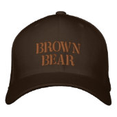 BROWN BEAR BESTICKTE BASEBALLKAPPE (Vorderseite)