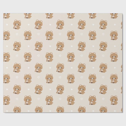 Brown Bear Boba Geschenkpapier (Flach)