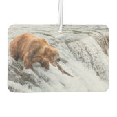 Brown Bear Catches Red Salmon Autolufterfrischer (Rückseite)