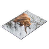 Brown Bear Catches Red Salmon Notizblock (Linke Seite)