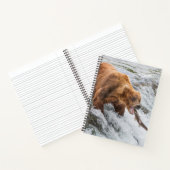 Brown Bear Catches Red Salmon Notizblock (Innenseite)